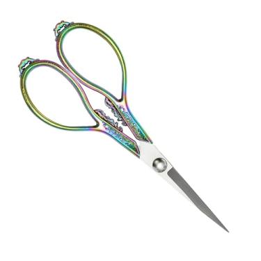 Imagem de Tesoura de bordado de aço inoxidável, lâmina afiada, multiuso, escritório, casa, escola, tecido de costura, material de artesanato