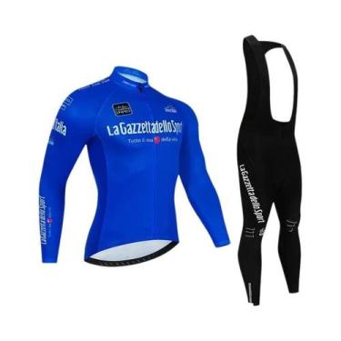 Imagem de Camisa Térmica De Ciclismo Masculina De Inverno Com Forro De Fleece E 