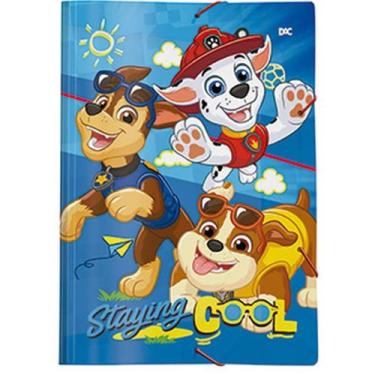Imagem de Pasta ABA Elástica Plástica Patrulha Canina Masculina sem Lombo Pacote