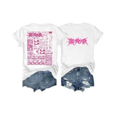 Imagem de Camiseta Stray Kids Rock Star Kpop De Manga Curta Com Estampa De Eleme