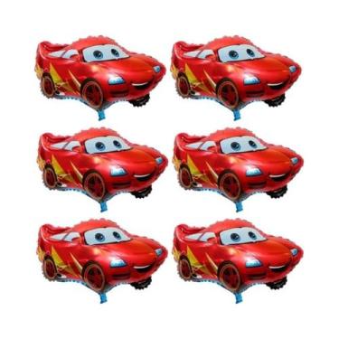 Imagem de Balões De Alumínio Disney Lightning McQueen Para Crianças, 6 Peças, De