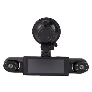 Imagem de Heayzoki Câmera Dash de 4 Canais Com Visualização de 360 ​​°, Gravador de Vídeo DVR para Carro HD 1080P Com 4 Lentes e WiFi, Controle de Aplicativo G Sensor, Cartão de Memória de 64 GB,