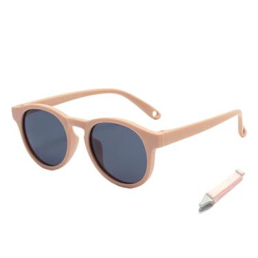 Imagem de LOLOFR Óculos de sol infantil de silicone macio ecológico de 0 a 3 anos, proteção UV polarizada, óculos de sol leves e flexíveis para bebês, C5, 115mm