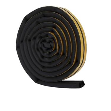 Imagem de 5 Metros Fita de Vedação para Isolamento Acústico Portas e Janelas Autoadesiva Mosquito Borracha EPDM Instalação Fácil R