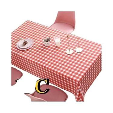 Imagem de Toalha De Mesa Plástica Descartável Xadrez Para Aniversário Casamento 