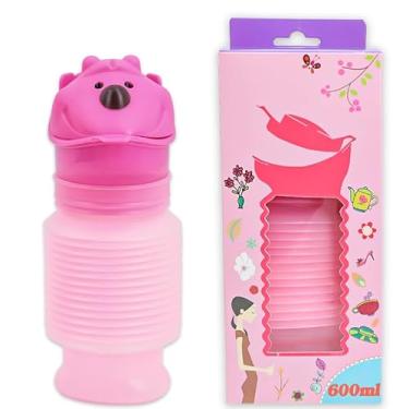 Imagem de Hsyok Garrafas de xixi para crianças, meninos, homens, mulheres, mictório de emergência ajustável, 600 ml, vaso sanitário portátil à prova de vazamento para carro, mictórios de viagem, mictórios