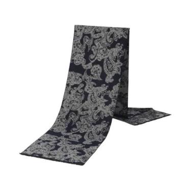 Imagem de Cachecol Masculino De Inverno Com Estampa Xadrez, Listrada E Paisley, 