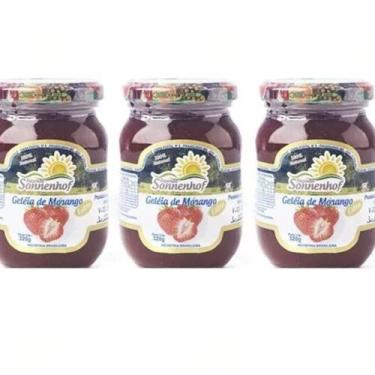 Imagem de Kit 3 Geleia Extra de Morango - 320g - Fazenda Sonnenhof