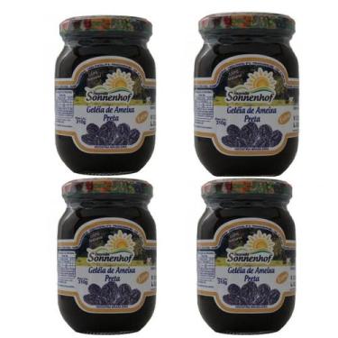 Imagem de Kit com 4 Potes de Geleia Extra De Ameixa Preta 310g - Fazenda Sonnenh