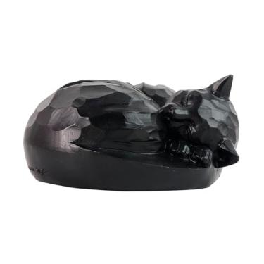 Imagem de ShengQuanHao Urna Funerária para Gatos Como Lembrança, Estátua Memorial para Animais de Estimação, Decoração às Intempéries, Escultura de Animal para Qu