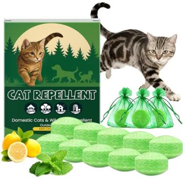 Imagem de Pacote com 10 bolas de óleo essencial natural de hortelã-pimenta para gatos e cães, mantenha os gatos fora do quintal, plantas de jardim, móveis de gramado, lixo, arranhões e mastigação, mantenha os