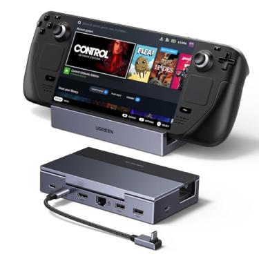 Imagem de UGREEN Steam Deck Dock 6 em 1 4K @ 120Hz HDMI 2.1, 100W PD, USB-A e USB C 3.0, Gigabit Ethernet, Dock para Steam Deck, ROG Ally, Region Go, MacBook