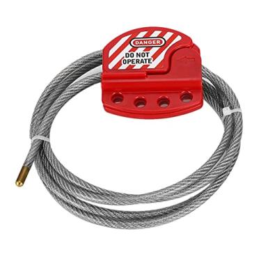 Imagem de Generic Dispositivo de Bloqueio de Segurança do Equipamento de Manutenção de Bloqueio de Cabo de Aço Inoxidável Ajustável para o Desenvolvimento de Petróleo de Energia Química 1.8M Vermelho