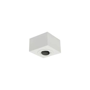 Imagem de Plafon Box Branco Quadrado 12cm para 1 Lâmpada Dicróica Bonin