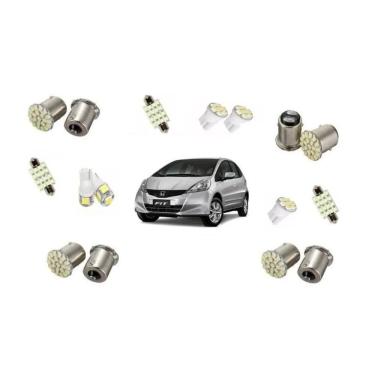 Imagem de Kit Completo Led Farolete Placa Teto Ré Honda Fit 2004.
