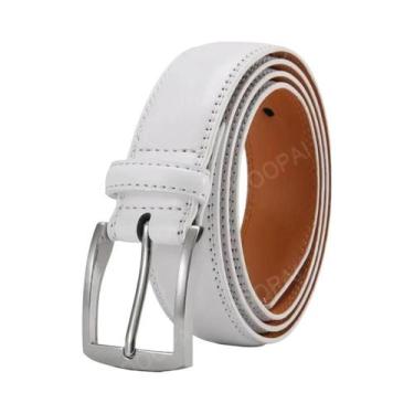 Imagem de Cinto De Couro Masculino Com Fivela Grande De Metal De Alta Qualidade 