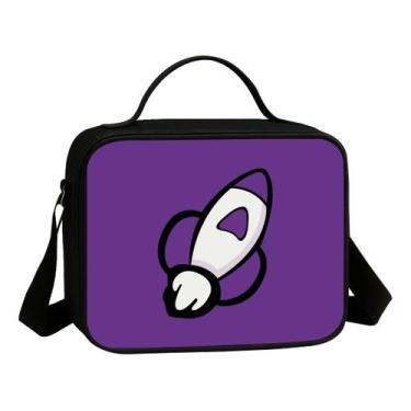Imagem de Lancheira Termica Escolar Avulsa Infantil Estampa Foguete Roxo Simbolo