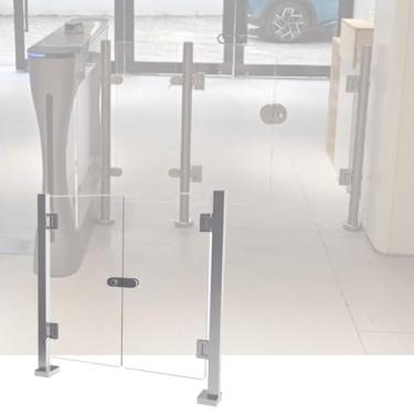 Imagem de Portão giratório de segurança manual universal para supermercado, escritório e biblioteca - Barricada comercial para maior segurança de entrada e controle de multidão