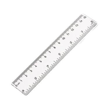 Imagem de Régua Plástica Transparente Azul 15/20/30cm Portátil E Bonita Para Est