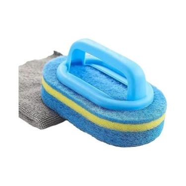 Imagem de Esponja De Limpeza De Alta Densidade Com Cabo Para Lavagem De Panelas 