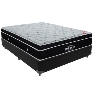 Imagem de Cama Box e Colchão Elegant Molas Ensacadas Casal Ortobom, Preto