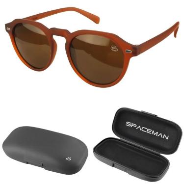Imagem de Oculos Sol Verão Proteção Uv Vintage Casual Masculino + Case Marrom Qualidade Premium Casual Acetato