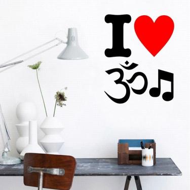 Imagem de Adesivo Decorativo De Parede Frase I Love...