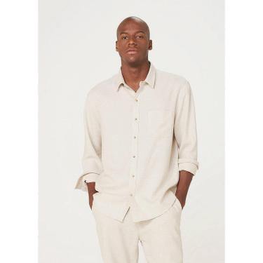 Imagem de Camisa Hering Básica Slim Manga Longa Em Linho Masculina-Masculino