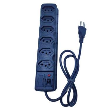 Imagem de Filtro de Linha 3, 4, 5 e 6 Tomadas Extensão Elétrica - Mav Eletro, 6 