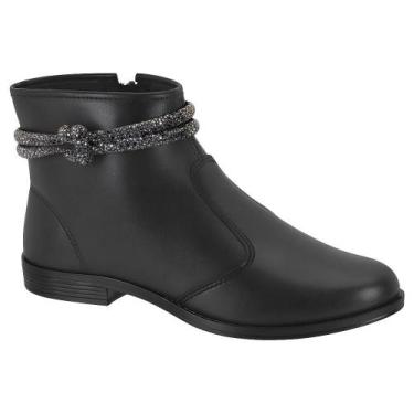 Imagem de Bota Feminina Moleca Rasteira Black-Diamond, Preto, Black, Diamond, 37