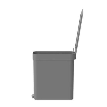 Imagem de Lixeira Com Pedal Trium 6 Litros Cozinha Banheiro Preto - OU, Cinza