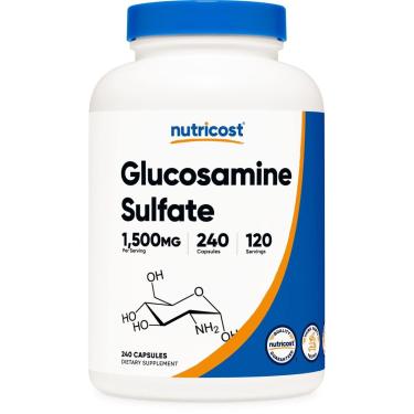 Imagem de Suplemento Nutricost Sulfato De Glucosamina 750 Mg 240 Cápsulas-Unissex