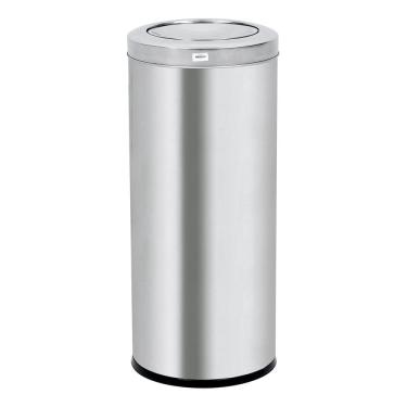 Imagem de Lixeira Cozinha 28l Prata Inox 52x30x30cm Basculante