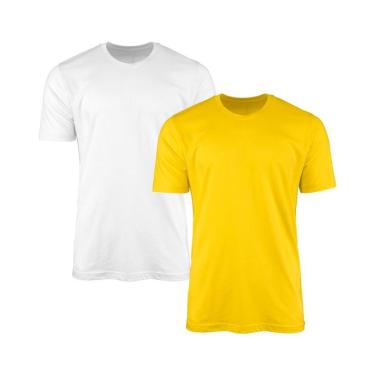 Imagem de Kit 2 Camisetas Masculina Lisa Básica 100% Algodão-Masculino