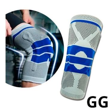 Imagem de Joelheira de Compressão Ortopédica Esportiva OEM Crossfit Academia para Suporte do Joelho com Tricô 3D em Spandex