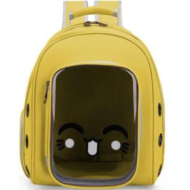 Imagem de Mochila com visão panorâmica para cães e gatos - Elo pet, Amarelo