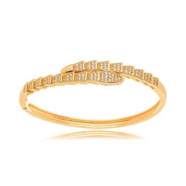 Imagem de Bracelete Cobra Cravejado Micro Zircônias - Gazin