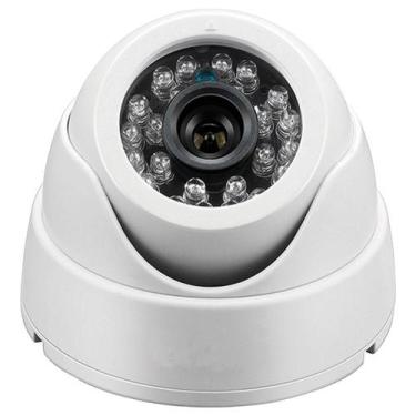 Imagem de Camera Dome Ccd Infra Vermelho 24 Leds 20Mts Linha 3,6Mm Branca - Impo
