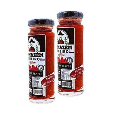 Imagem de Patê pimenta carolina reaper defumada pote 100g armazem mineiro - kit 
