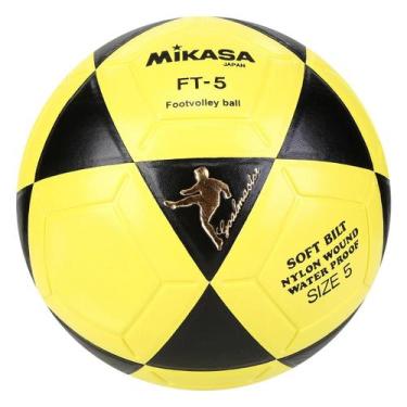 Imagem de Bola De Futevôlei Mikasa FT-5, Amarelo, Preto