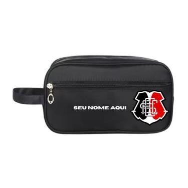 Imagem de Necessaire Nylon Premium Cor Preta e Azul Estampa Time Nome - Mormino,