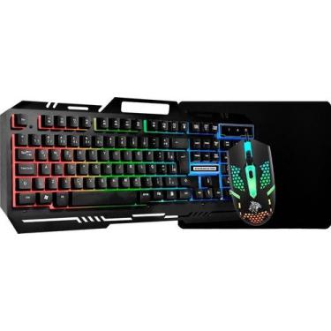 Imagem de Kit Teclado Gamer K-Mex KMM712 LED RGB + Mouse Gamer M44J34 LED RGB Mo