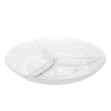 Imagem de Petisqueira Lyor Angel de Vidro com 3 Divisórias 21,5cm