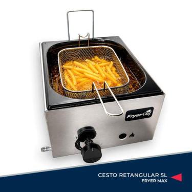 Imagem de Fritadeira a Gás 5 Litros Profissional Doméstica Industrial Cuba Esmal
