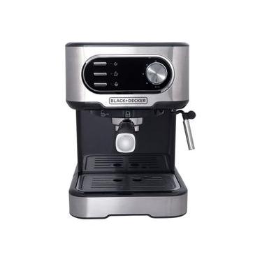 Imagem de Cafeteira Espresso Black+Decker CE1100G Gourmand Gris 1100W Multifunções 1,5L Inox Inox / 220