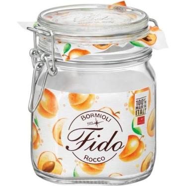 Imagem de Pote Hermético Fido Bormioli Rocco 14x11cm Vidro Transparente 750ml pa