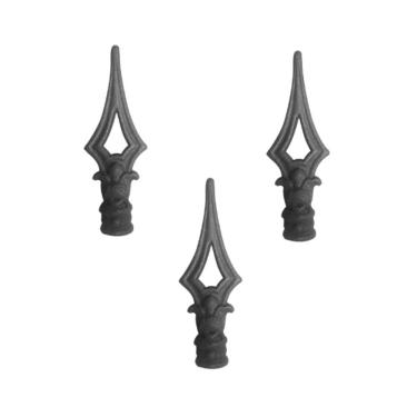 Imagem de Kit 3 Ponteiras Ponta de Lança Ferro N07 Grade Portão Muro