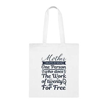 Imagem de Bolsa tote Mother Muhth Er substantivo ideia de presente para mãe, presente para mãe, bolsa de ombro para mãe, bolsas reutilizáveis para mãe, presente para mãe da filha favorita, filho