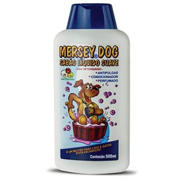 Imagem de Mercey Shampoo E Condicionador Mersey Dog Neutro Antipulgas Para Cães E Gatos - 500Ml