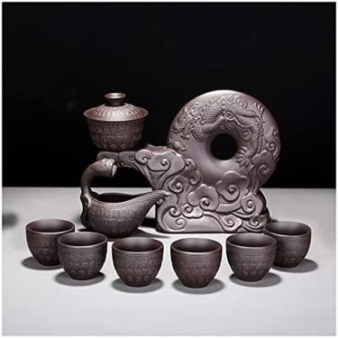 Imagem de Conjuntos De Chá Conjunto De Chá Zisha Conjunto De Chá Chinês Semiautomático Conjunto De Chá Retro Conjunto De Chá Semiautomático 6 Xícaras De Kung Fu Tradicional Xícara De Chá Bules De Chá,C,Coll